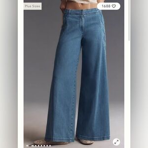 Maeve Blue Wide Leg Jeans